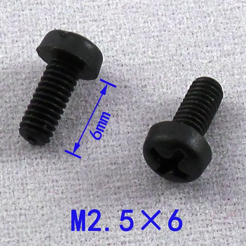 

200pcs M2 M2.5 Phillips Pan Head Screws Nylon Plastic Black/White Tornillos Lot Home Improvement Hardware