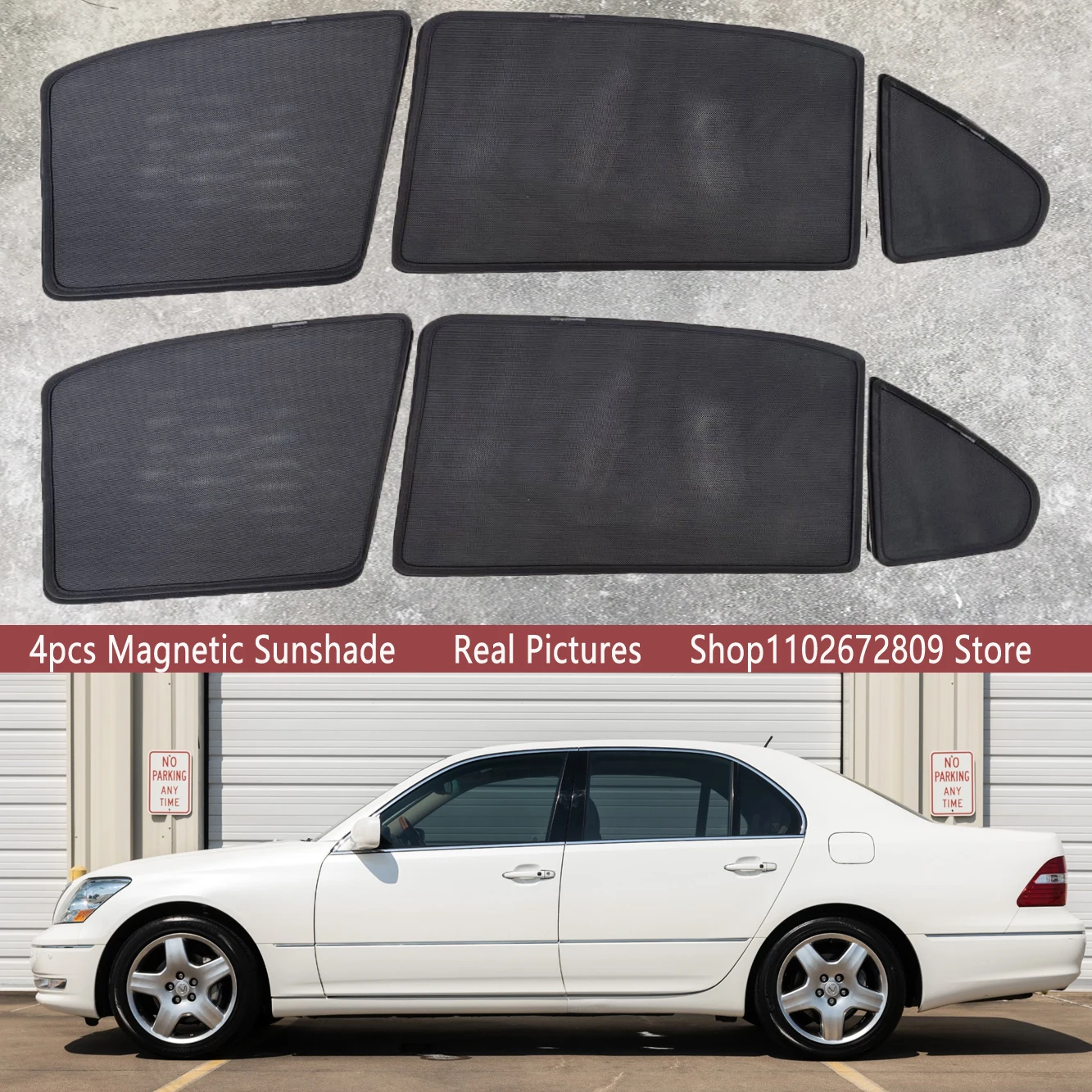 Magnetic Car Sunshade Shield Front Windshield Frame Curtain Sun Shades For Lexus LS430 LS 430 2002 - 2005 2004 2003 Accessories