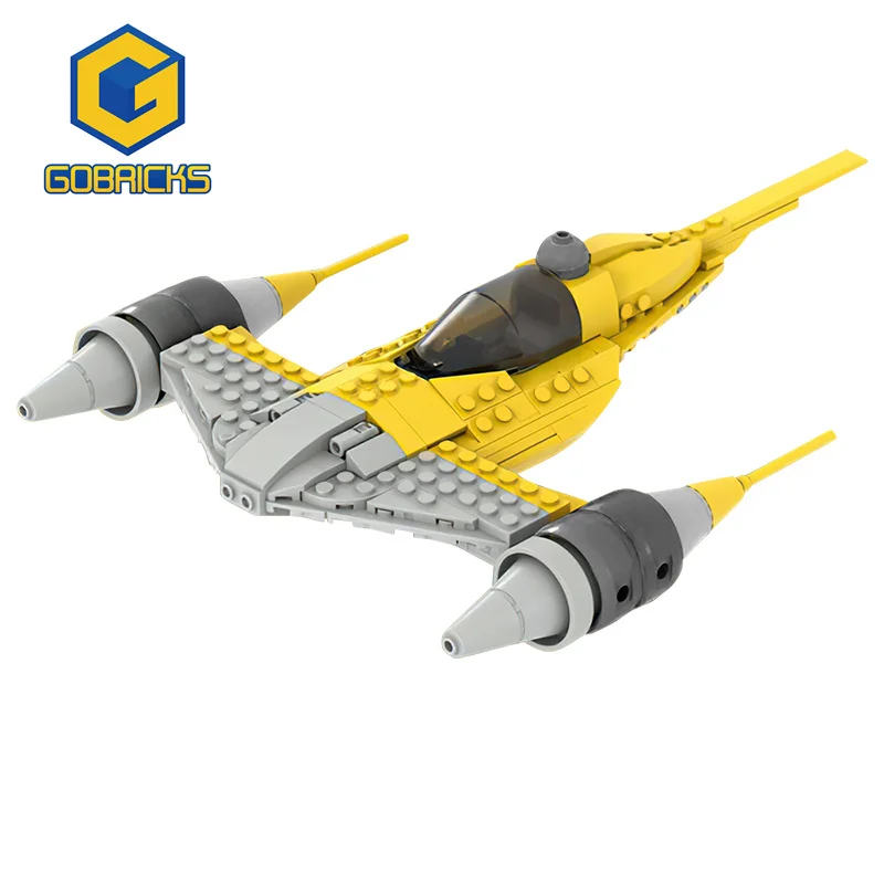 Gobricks Moc Space Classic Movie Weapon Midi Naboo Starfighters Spaceship Building Blocks Spaceship Toys For Kids Gifts