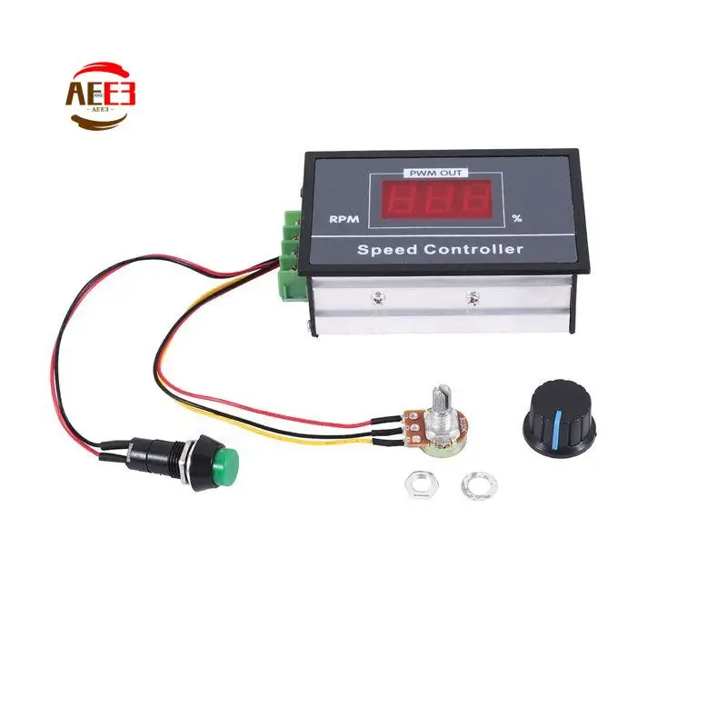 AEE3-PWM DC Motor Speed Controller With Digital Display 30A PWM Adjustable Speed Stepless Regulator