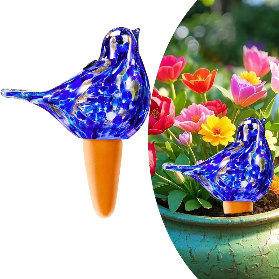 

Glass Bird Shaped Plant Watering Ball Glass Automatic Watering Ball Flower Pot Insertion Spike Drip Irrigation Device Watering