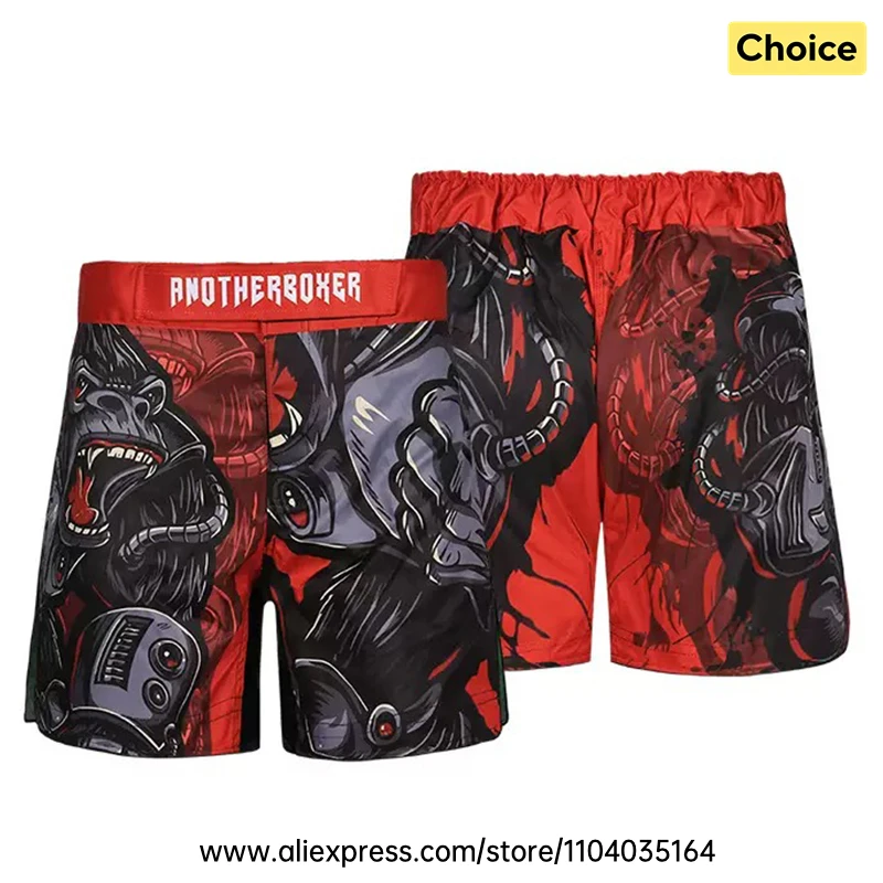 MMA-Kampfshorts mit Elastischem Bund für Kickboxen, Muay Thai, Grappling, Sparring, Kampfsport-Training für Männer und Frauen