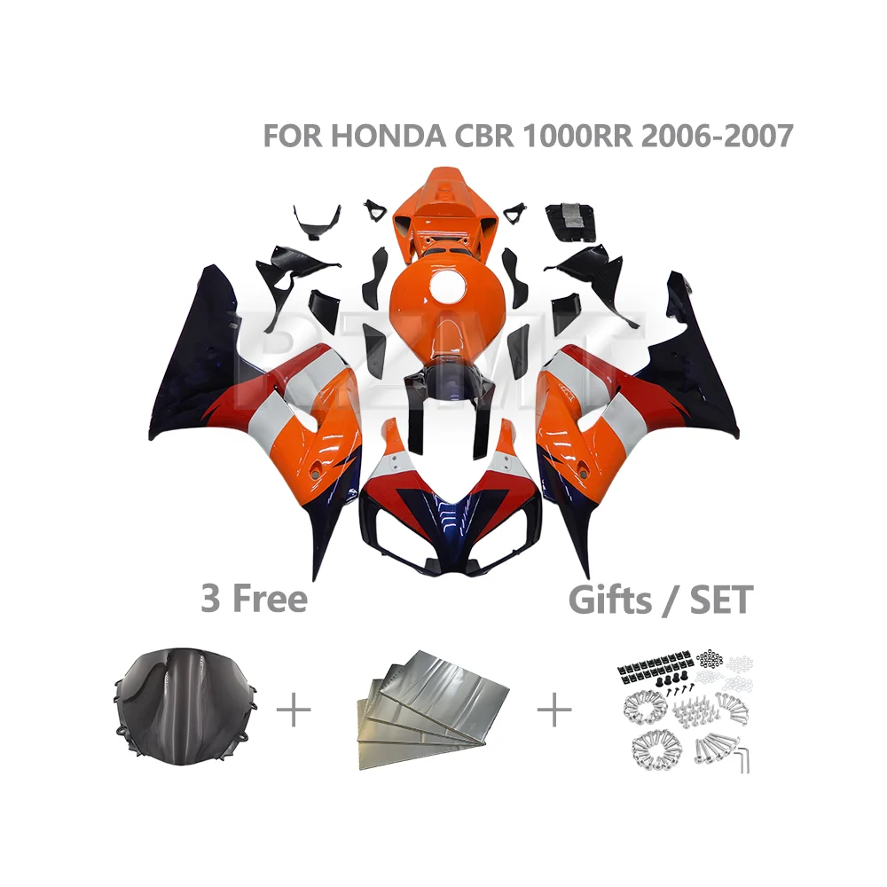 

Комплект обтекателей для HONDA CBR1000RR 2006 2007 CBR 1000RR, индивидуальный комплект обтекателей для мотоцикла, набор деталей для кузова из АБС-пластика H1007-118a
