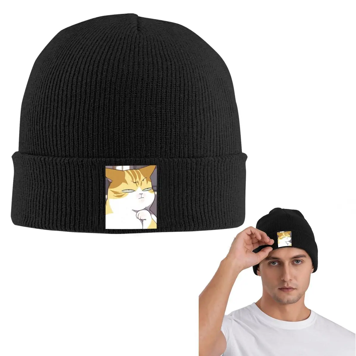 Eleceed Kayden Cat Form Warm Knitted Cap Winter Knit Bonnet Hat Skullies Beanies Hip Hop Caps for Unisex