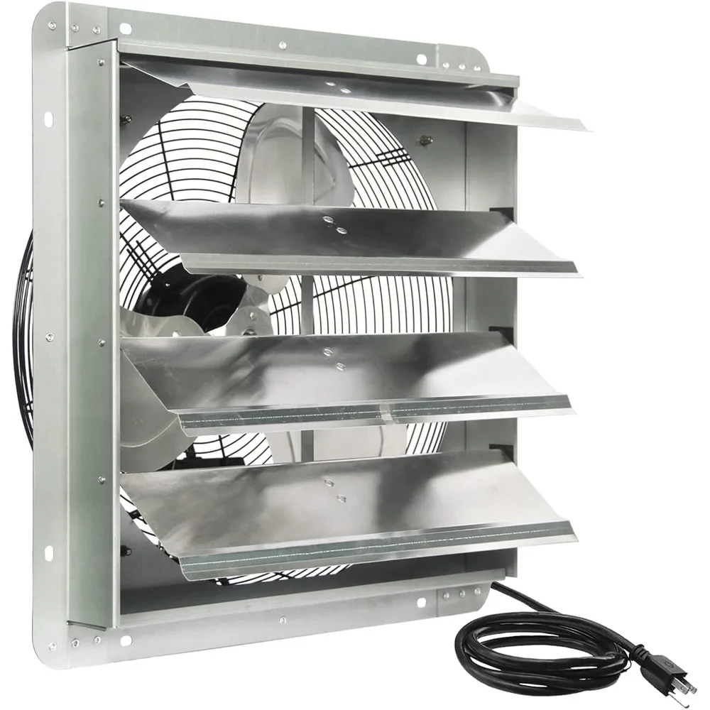 

18 Inch Shutter Exhaust Fan With 1.65 Meters Power Cord Wall Mounted, High Speed 2600CFM, Vent Fan