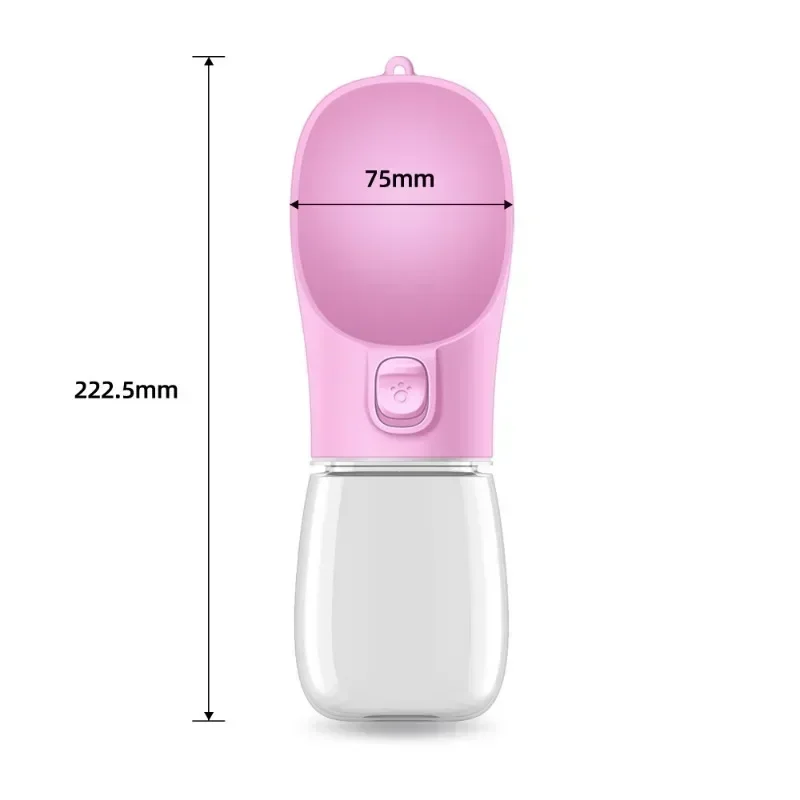 زجاجة مياه محمولة للكلاب الصغيرة والكبيرة والقطط في الهواء الطلق مانعة للتسرب للمشي وأوعية الشرب مستلزمات البلدغ الفرنسية تشيهواهوا