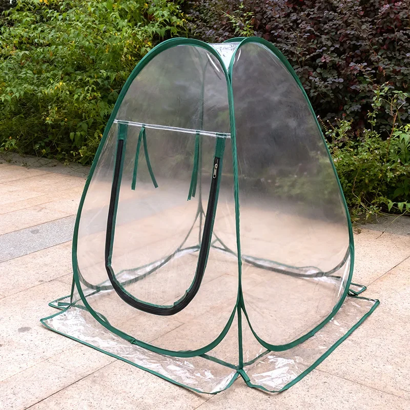 Automatic Pop Up Greenhouse Plant Flower Growing Room Tent Outdoor PVC Transparent Fishing Counrtyard Outdoor Camping Gazebo