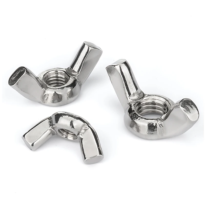 2-20pcs M3 M4 M5 M6 M8 M10 M12 316 Stainless Steel Hand Tighten Nut Butterfly Nuts Wing Nuts Tye A Squate Wing nuts