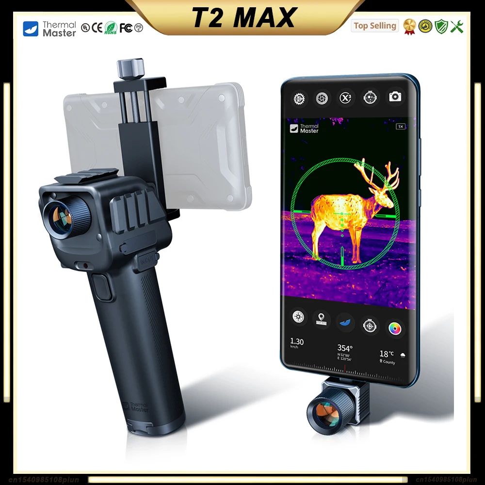نطاق الكاميرا الحرارية INFIRAY Thermal Master T2 MAX للصيد والتصوير الحراري Android USB Type-C كاميرا صور بالأشعة تحت الحمراء