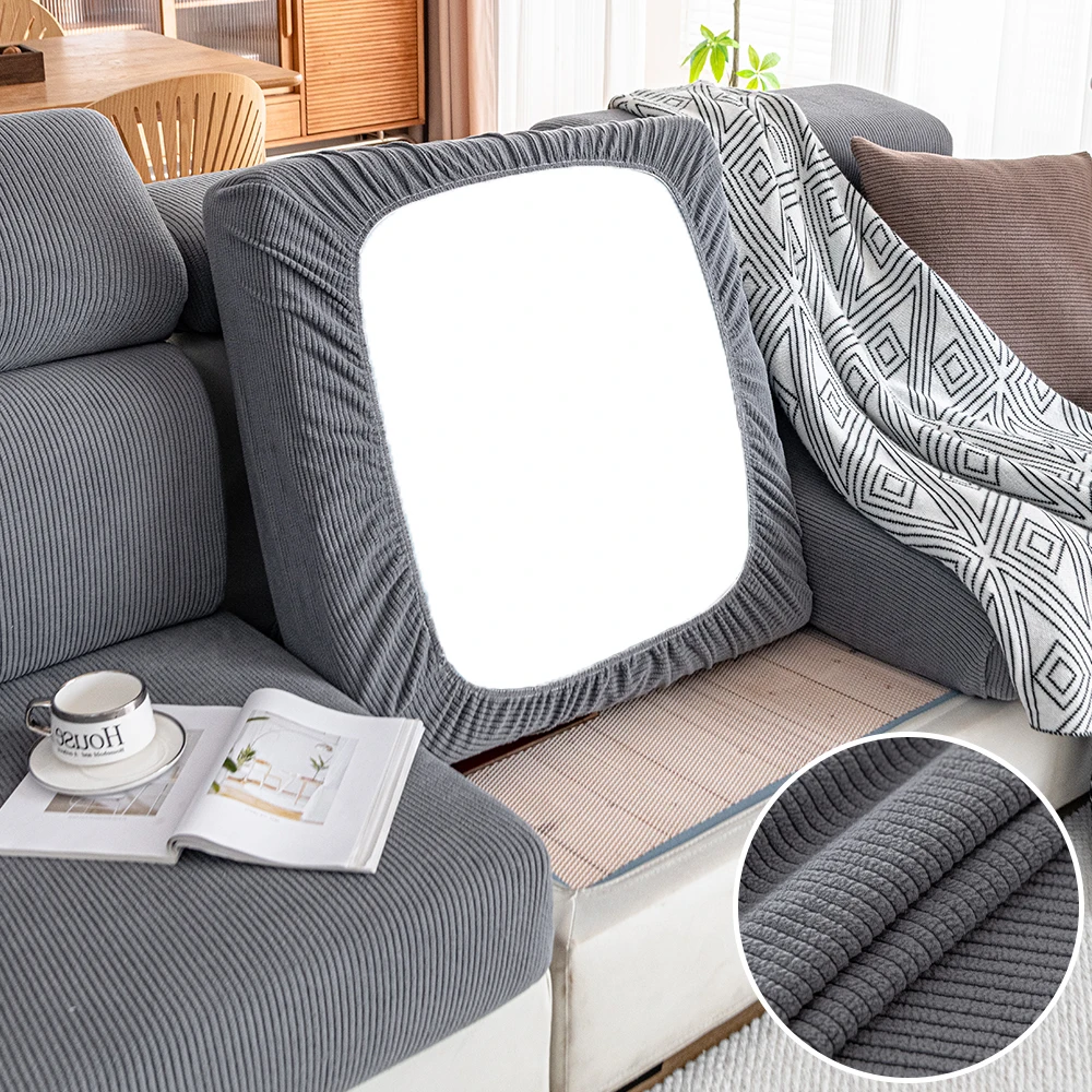 Gestreepte jacquard stof bankhoes woonkamer elastische luxe bank zitkussen geval woondecoratie stofdicht antislip productor