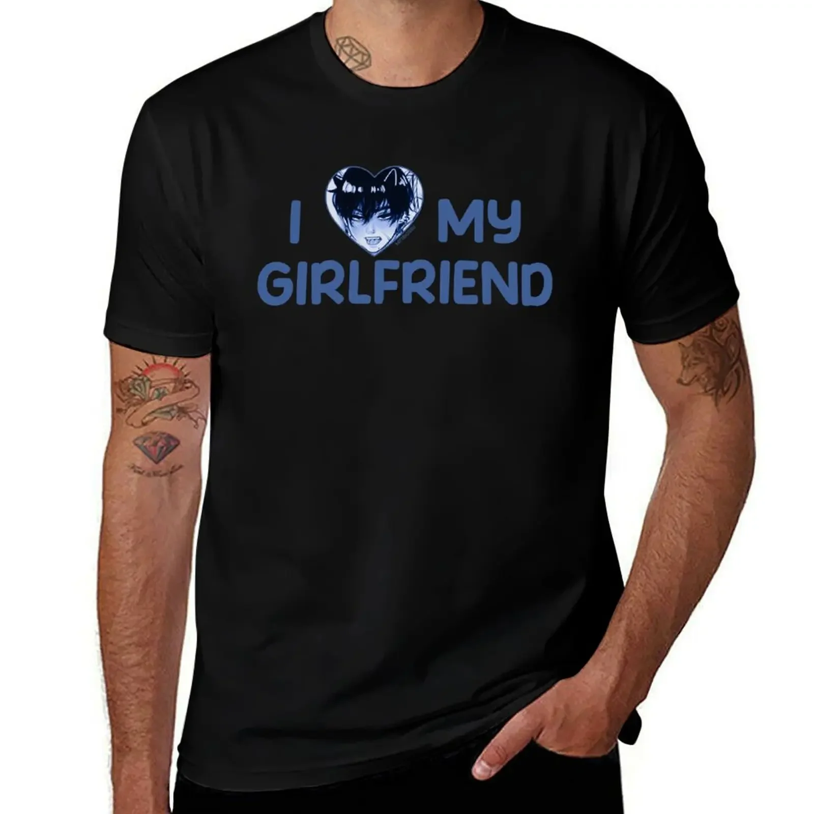 I love my girlfriend ? T-Shirt shirts graphic tees summer top plain mens vintage t shirts