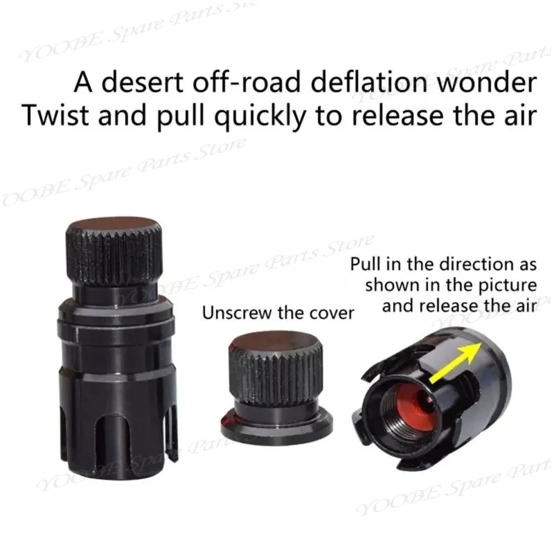 Universal Quick Release Valve Desert Off-road Sand Tire Pressure Relief Valve Tire Deflation Tool Body Kit Tuning Auto Parts