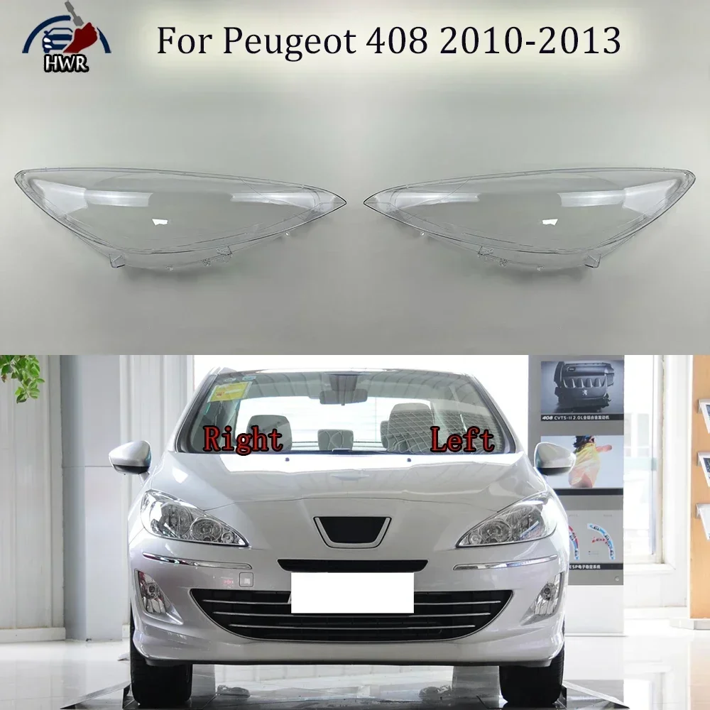 

Headlamp Cover Headlight Shell Transparent Lens Plexiglass Replace Original Lampshade For Peugeot 408 2010 2011 2012 2013