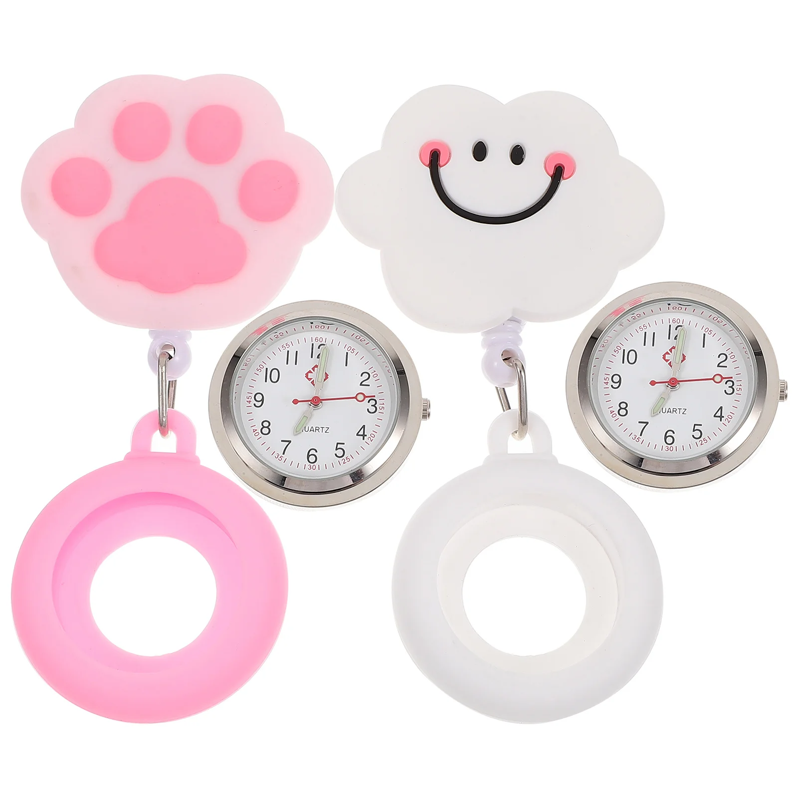 2 قطعة جيب سيليكون قابل للسحب ممرضة الصدر كليب على خفيفة الوزن دائم لمط شارة ساعة للنساء #5