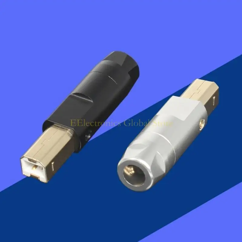 462B USB B-Type Square Port Port Connector Gold-Plated Precise Precise 6mm Hole Metal