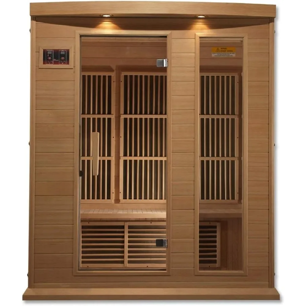 DYNAMIC SAUNAS 3 Per Low EMF FAR Infrared Carbon Canadian Hemlock Sauna