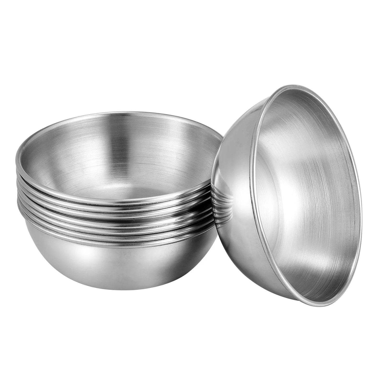 Small Seasoning Dishes Flavor Sauce Bowls Saucer Plate Stainless Steel Mini Appetizer Plates