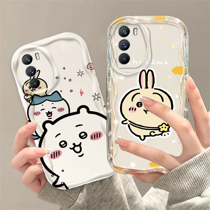 C-Chiikawas U-Usagis Cute For Xiaomi Mi 14 12 12T 11 Lite Poco M6 X6 X5 X4 X3 M3 F4 Pro GT NFC 5G Wave Oil Cover Phone Case