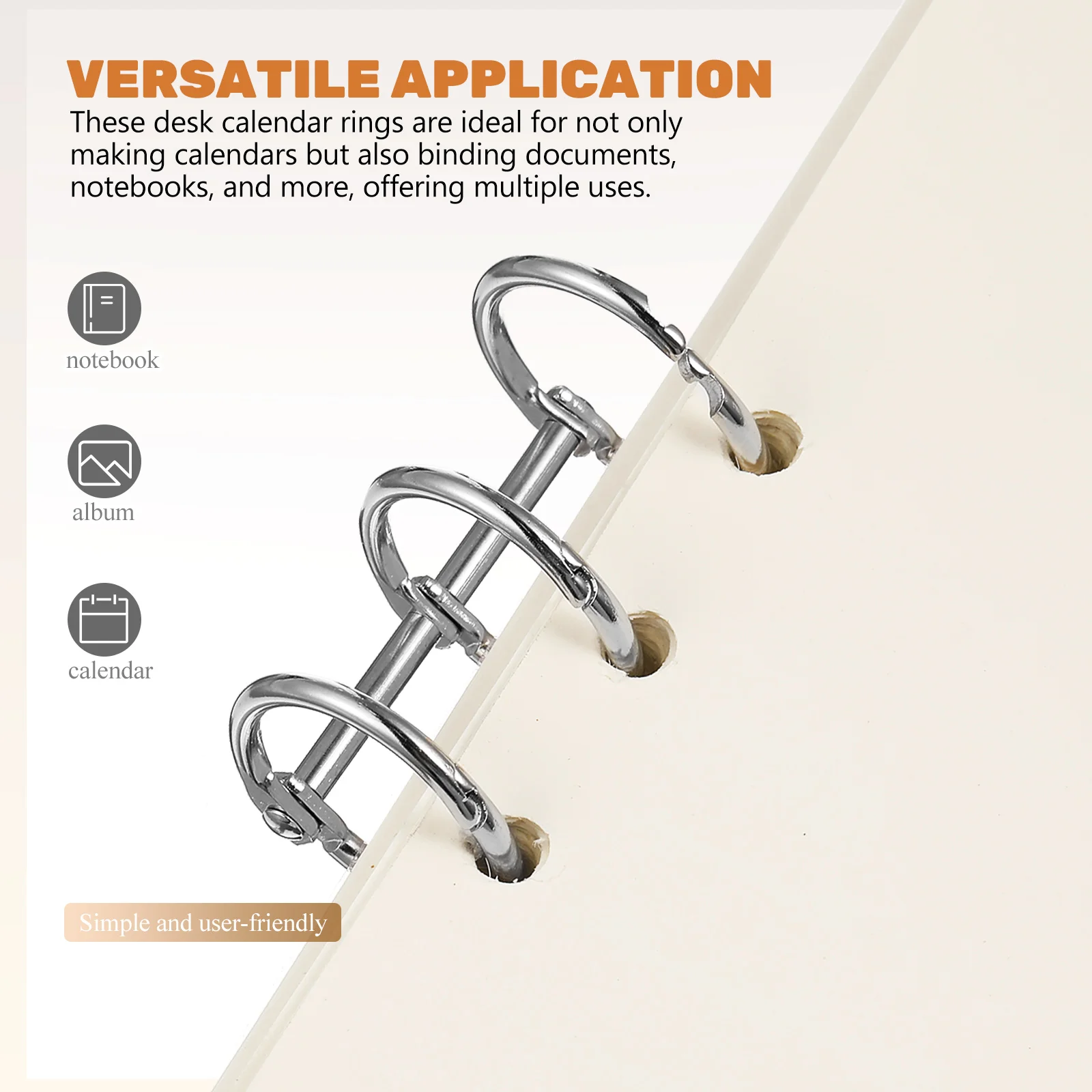 20 قطعة أجندة مكتبية /رزنامة مكتبية حلقة الموثق متمحور خواتم معدنية فضفاضة ورقة كتاب خواتم ملزمة مقاطع المنظم ل ورقة دفتر ملزمة #3