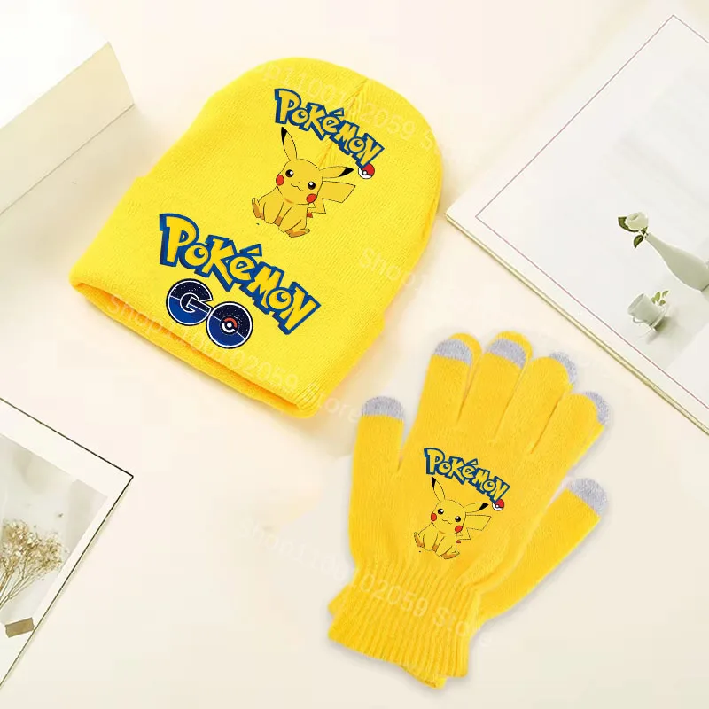 gants-pokemon-tricotes-ensemble-de-2-pieces-doux-dessin-anime-imprime-pikachu-kawaii-accessoires-de-mode-chauds-d'hiver-cadeau-d'anniversaire-de-voyage