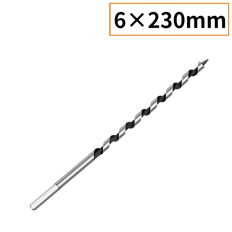 230/460mm extra lange houtboor met zeskantige schacht van hoogwaardig koolstofstaal voor het boren van diepe houtgaten