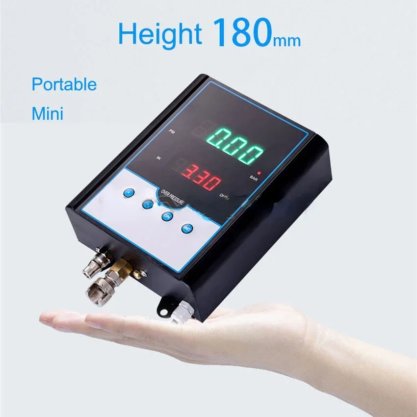 Automobile tire store fully automatic tire inflator, vertical wall mounted digital display gas dispenser, air pump