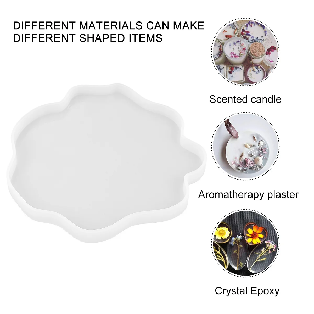 

1Pcs Smooth Non-Stick Silicone Mold for DIY Epoxy Resin Crafts Irregular Lace Cup Mat Coaster Table Decoration Silicone Mold