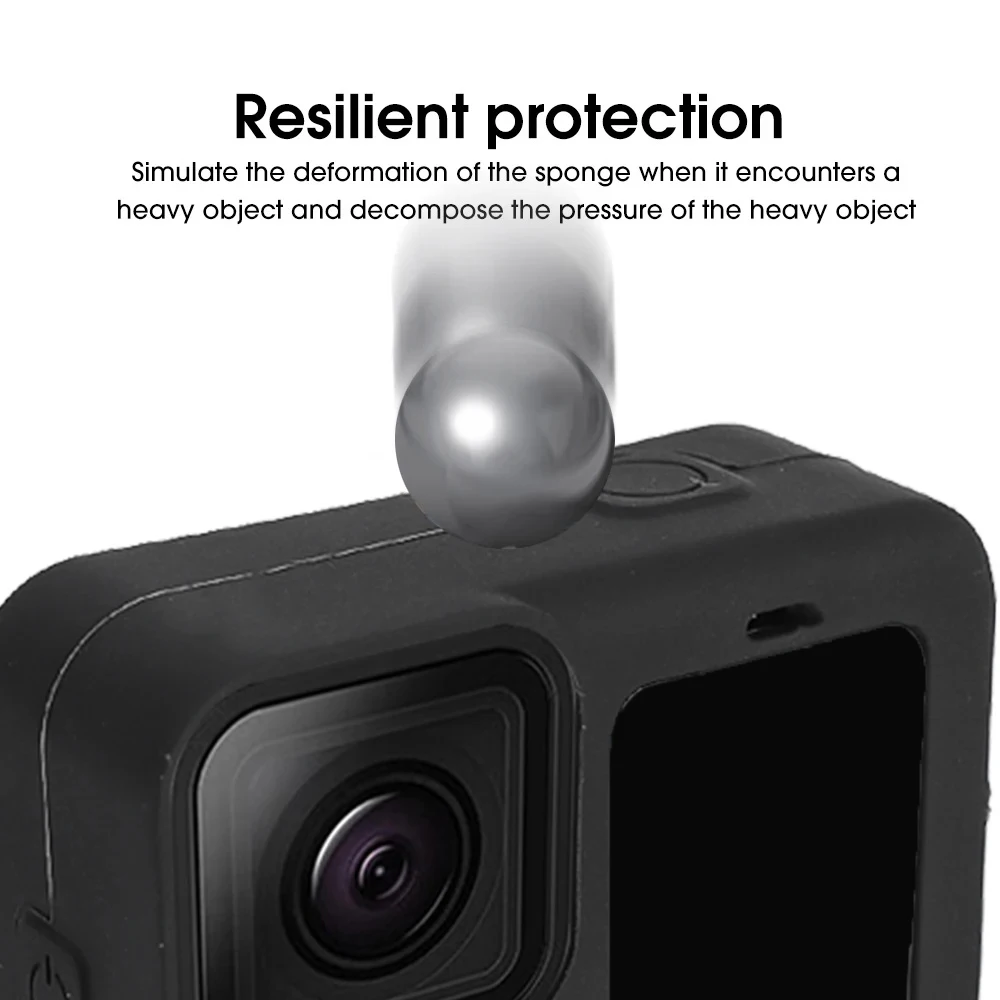 Soft Silicone Protective Case for GoPro Hero 12 11 10 9 Camera Full Cover Shell Protector Sleeve with Lanyard for GoPro 12 11 10