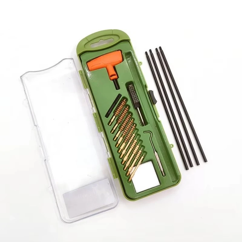 5 Groove Steel Handle  Cleaning Kit Fit 6.5mm 6X .223 .270 .243 .308 Cal Portable With Storage Bag Halloween Outdoor Tackle