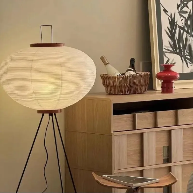 japones wabi sabioguchi akari arroz papel lampada de assoalho vintage luz pe para o quarto sala estar cabeceira decoracao casa 01