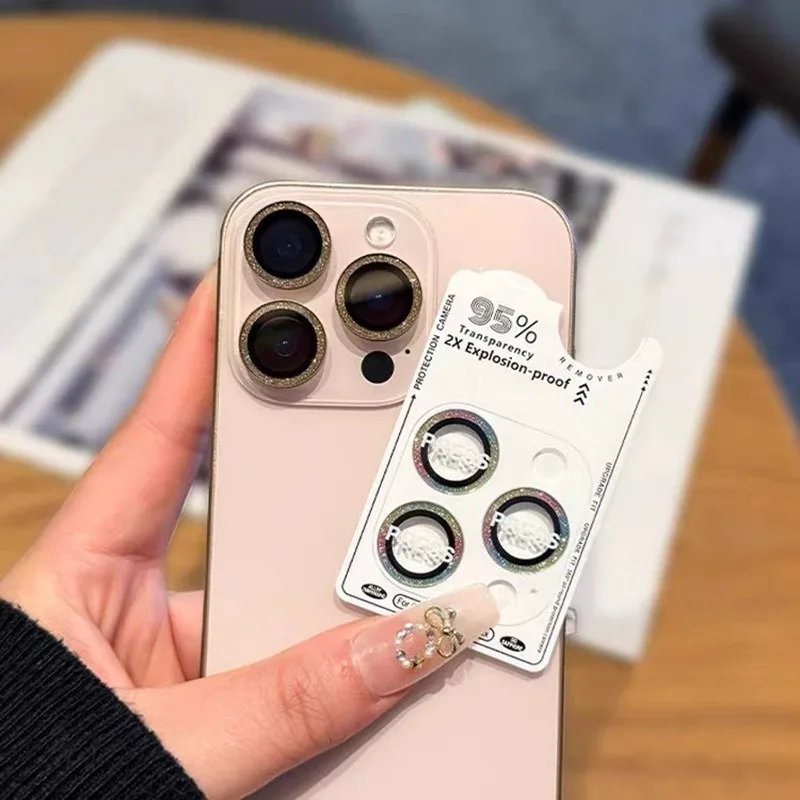 

Suitable for Apple 17 glitter lens film with positioning 15/14 phone rear camera 16 Pro Max protective film