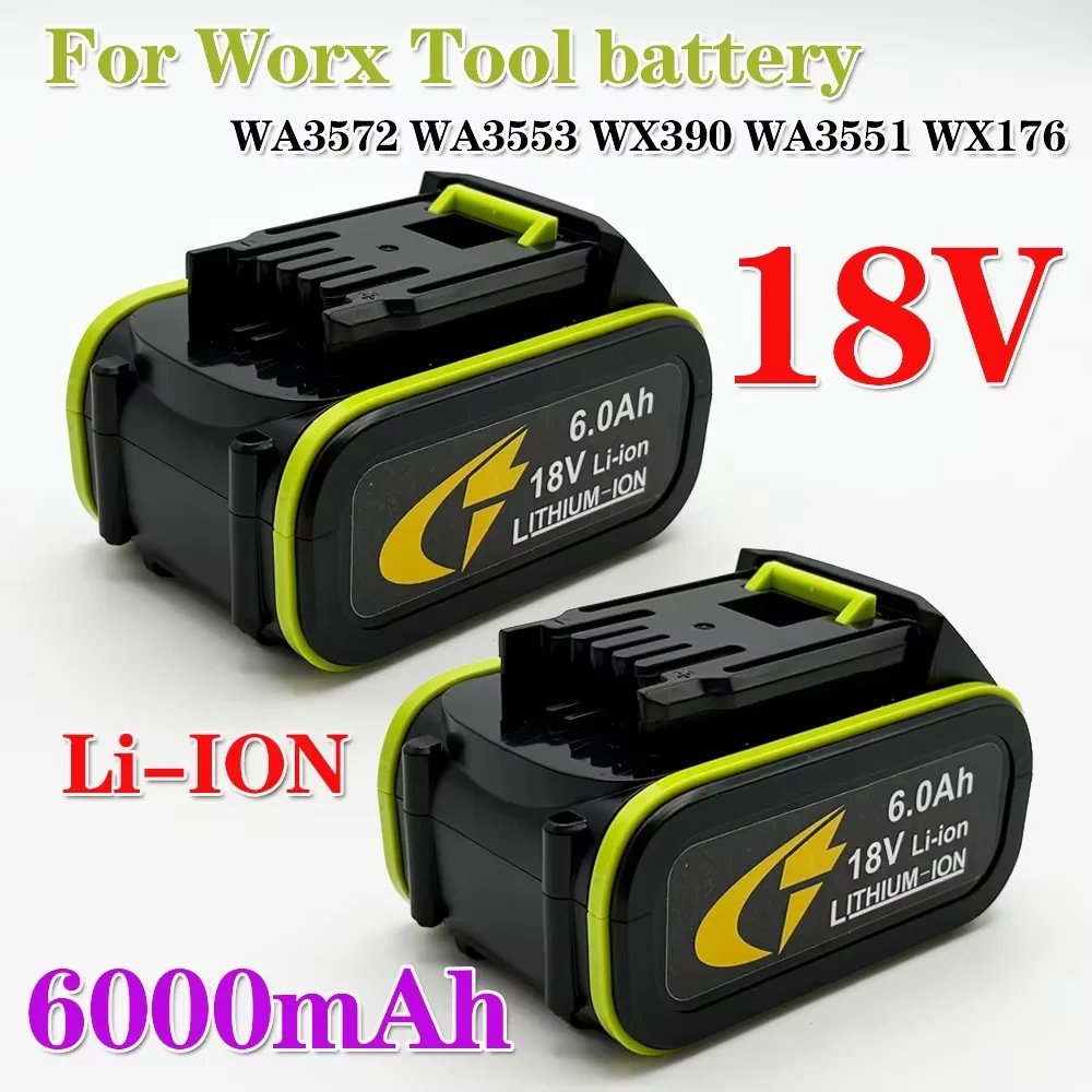 

100% original Worx WA3553 18V 6.0Ah battery cordless power tool backup battery WA3551 WA3553 WA3641 WX373 WX390 battery