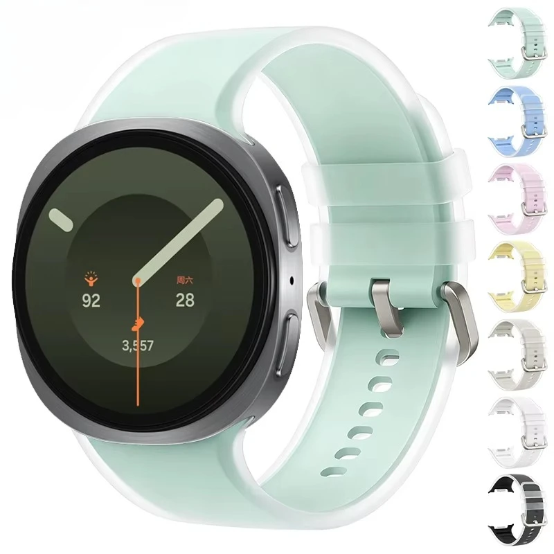 Translucent Silicone Band For Samsung Galaxy Watch 8 9 40mm 44mm Sport Strap For Galaxy Watch 8 classic 46mm Replace Bracelet
