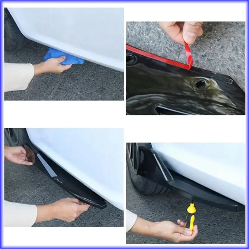 

A82E-48Cm Rear Bumper Protector Canards Splitter Side Skirt Guard Body Kits Cover Sticker Car Tuning Accessories