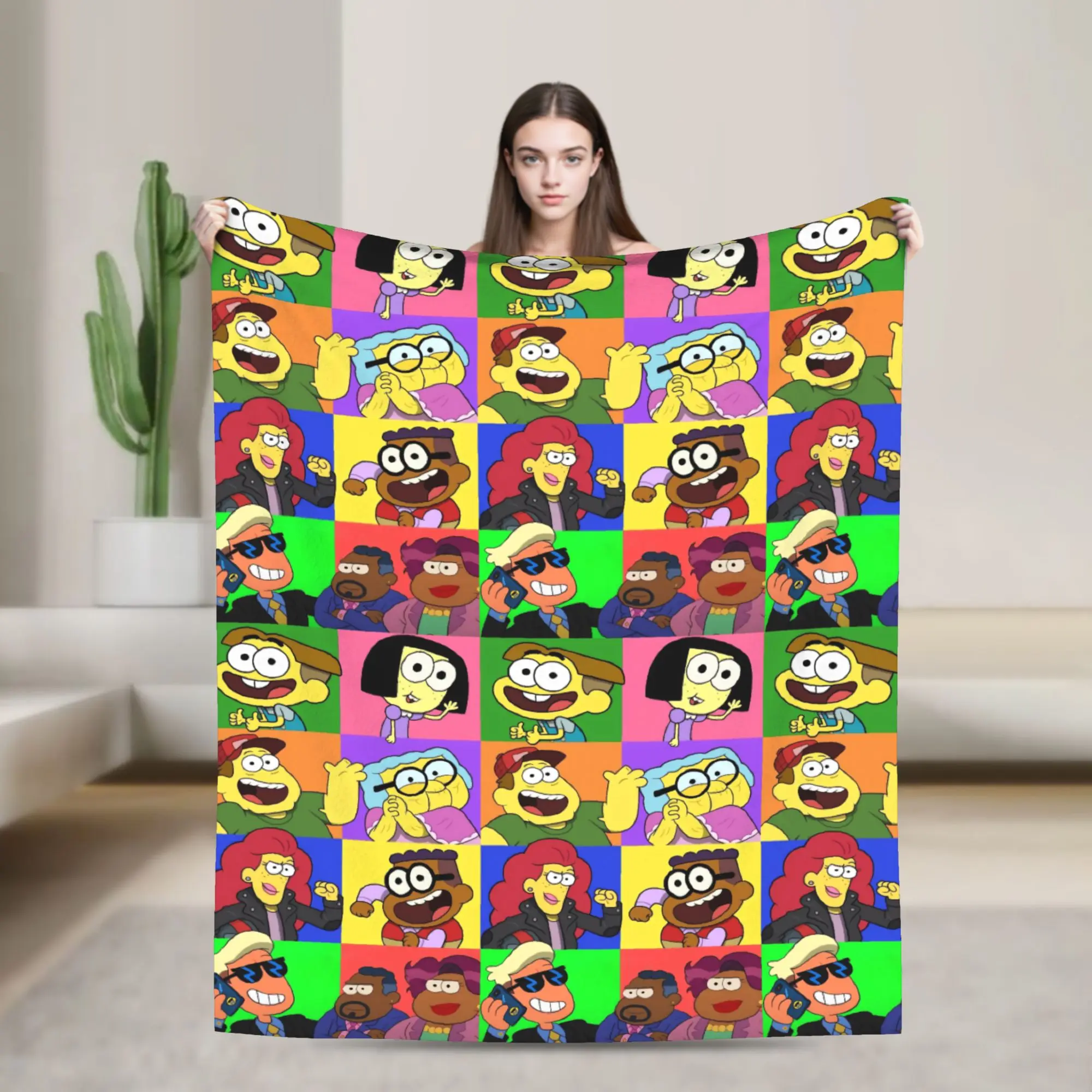 Soft Warm Blanket Airplane Travel Big City Greens Bedding Throws Family Gruop Flannel Bedspread For Couch Sofa Bed Novelty Cover