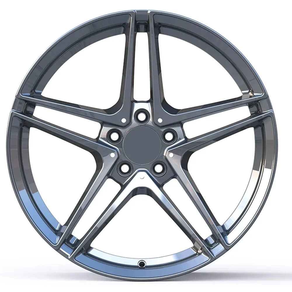 Forged Magnesium Wheels Gloss Black 5*112 18 19 Inches CNC Bright Custom Logo Accepted