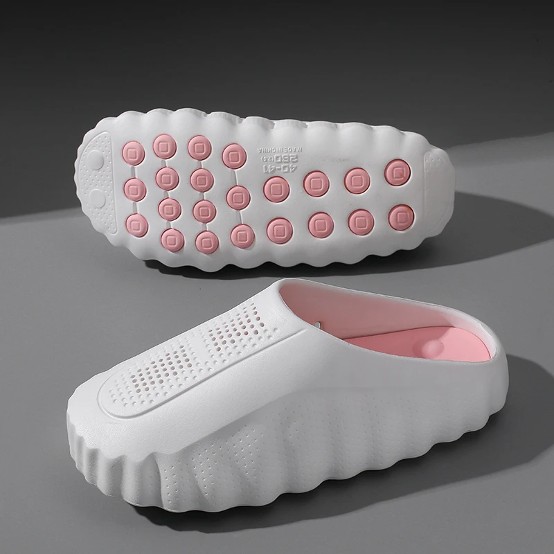 New Men's Slippers Outdoor Soft Thick Sole Slides Breathable Sandals Non-Slip Bathroom Slippers Lightweight Summer Beach Sandals image 5