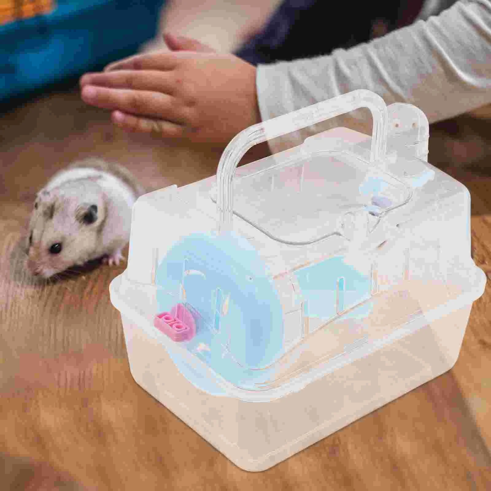 Small Pets Carrying Cage Handheld Hamster Outer Case Mouse Travel Dwarf Habitat