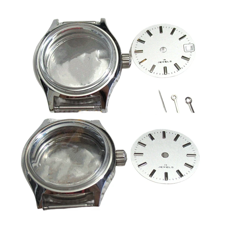 1set Lady Watch Case Hands Dial Set Replacement Repair Parts Accessory for ST6 Movement