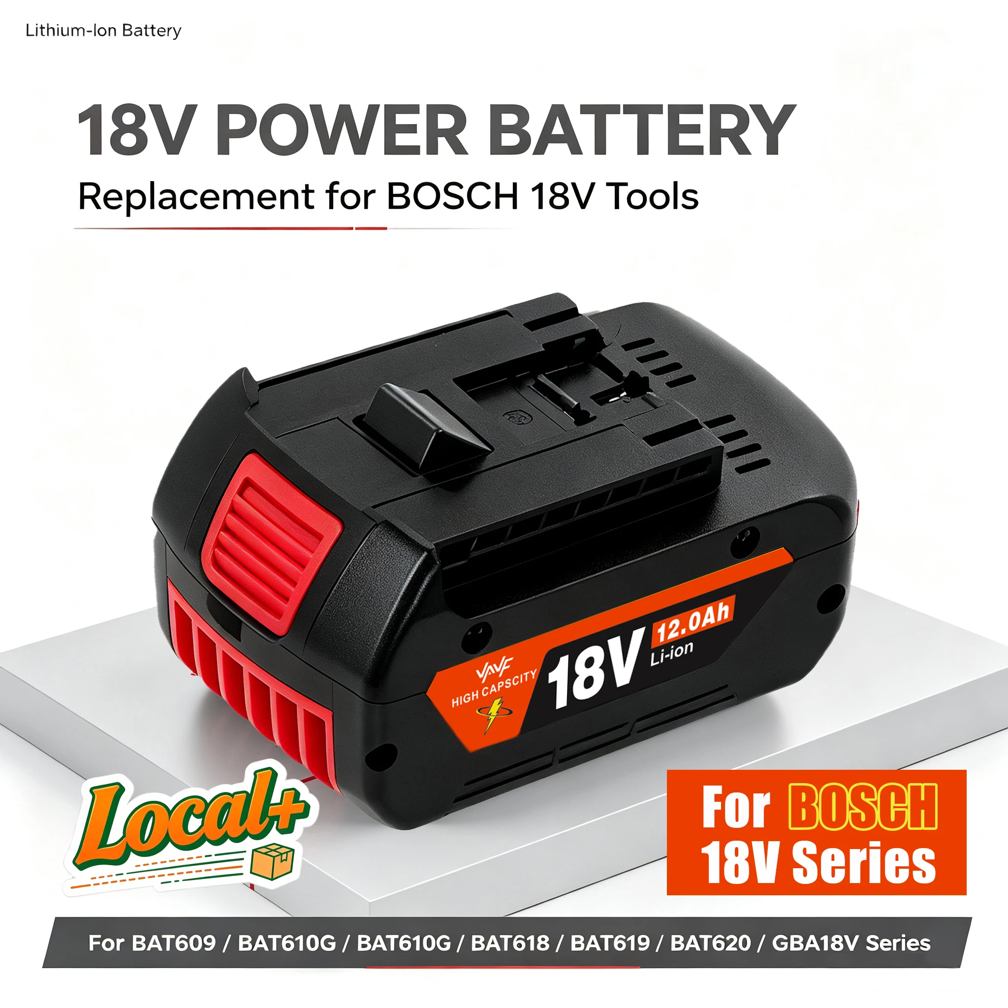 7-Tage-Lieferung vor Ort 12000mAh 18V Ersatzakku für Bosch BAT609 BAT622, Elektrowerkzeug-Akku mit Smart BMS Sicherheitsplatine