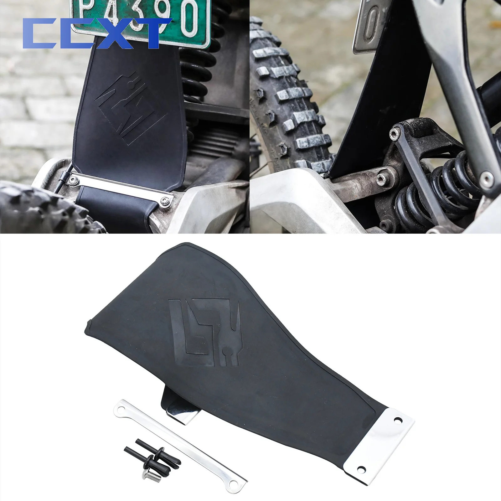 Garde-boue de moto en caoutchouc, Absorption des chocs arrière, déflecteur de boue Sur Ron Splash Dirt Bike pour Sur-Ron Surron CB650R Z900 universel