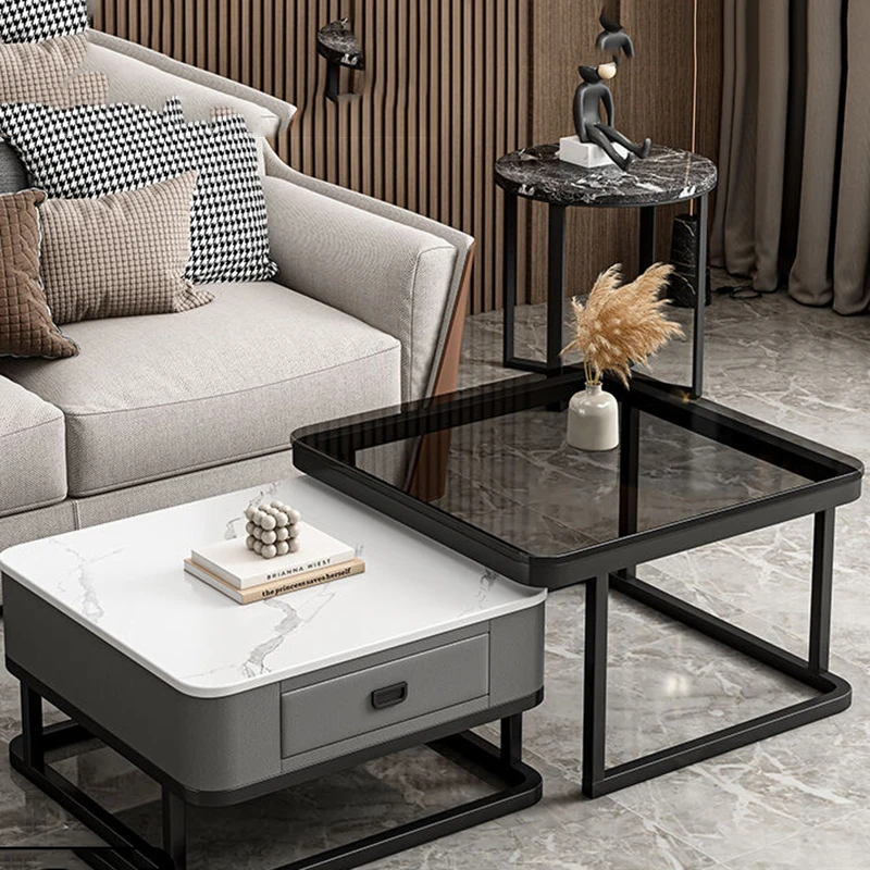 

Роскошные квадратные журнальные столики, современный минималистичный уникальный дизайн, журнальные столики, винтажная мебель для спальни Muebles Para El Hogar