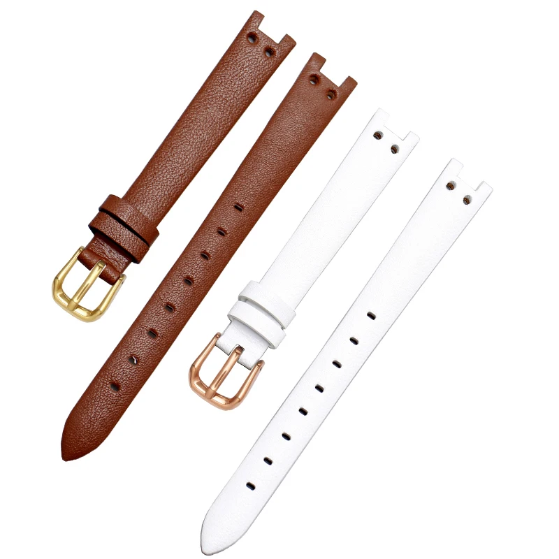 Concave Interface Black Brown Red Watchband Female for Anne Klein Series AK 1950/9442/9918/9168 Steel Buckle Quality Watch Strap