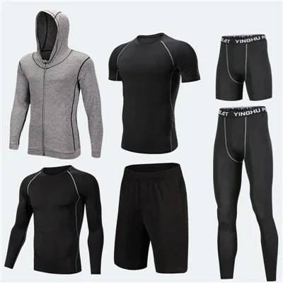 Nuova tuta sportiva da uomo set da corsa compressione basket tuta da calcio palestra Fitness tuta da allenamento abbigliamento da Jogging