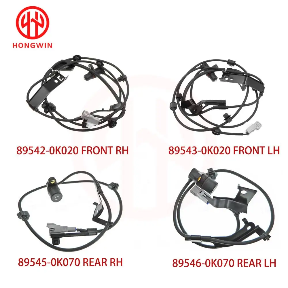 

For Toyota Hilux Base SR 2004-2012 2.7L New Front Rear ABS Wheel Speed Sensor 89542-0K020, 89543-0K020, 89545-0K070, 89546-0K070