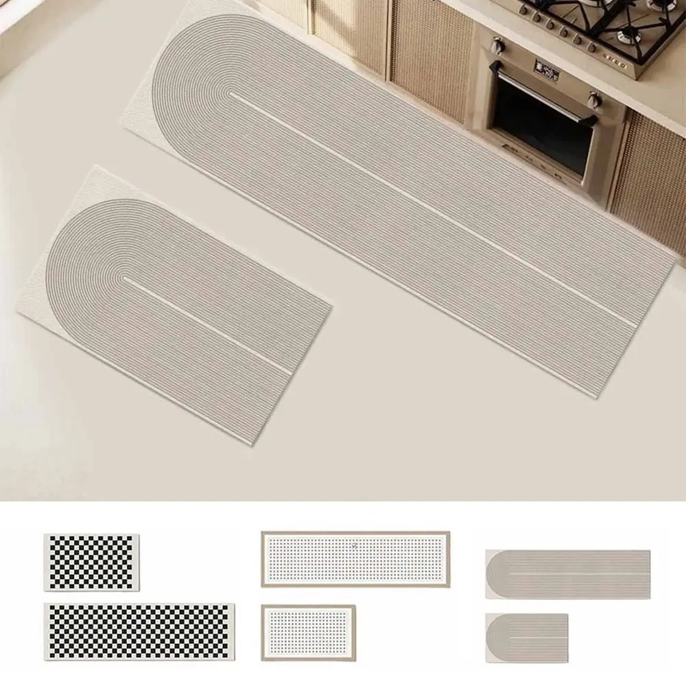 2Pcs/Set Water Absorbent Kitchen Floor Mat Durable Wipeable Long Floor Mat Japanese Style Diatomite Mud Bath Rug Entrance