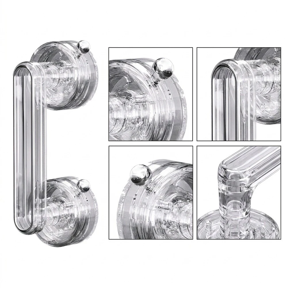Suction Cup Handle for Cabinets with Diamond Aesthetic - 7x7.5x20cm Size Fits Most Standard Sliding Door Applications