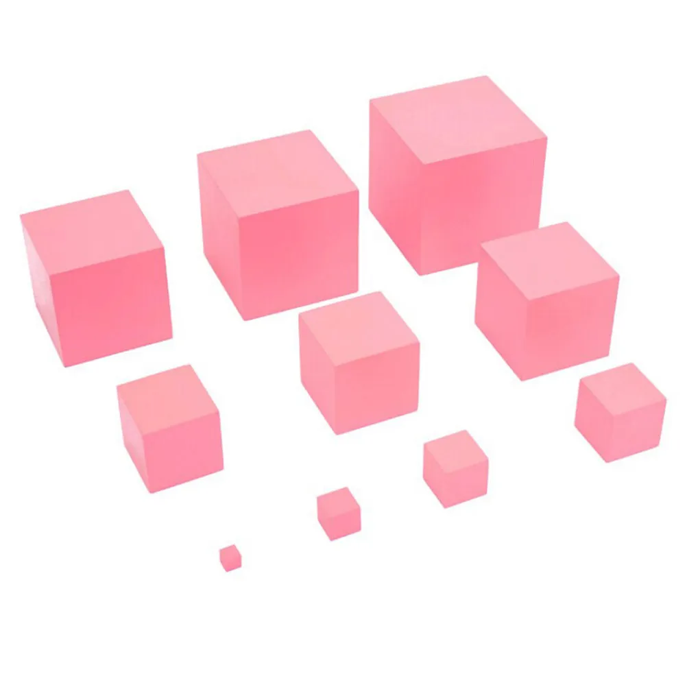 

Набор из 10 деревянных розовых башенок Монтессори для развития мелкой моторики, сенсорного обучения и раннего развития детей, малышей и дошкольников