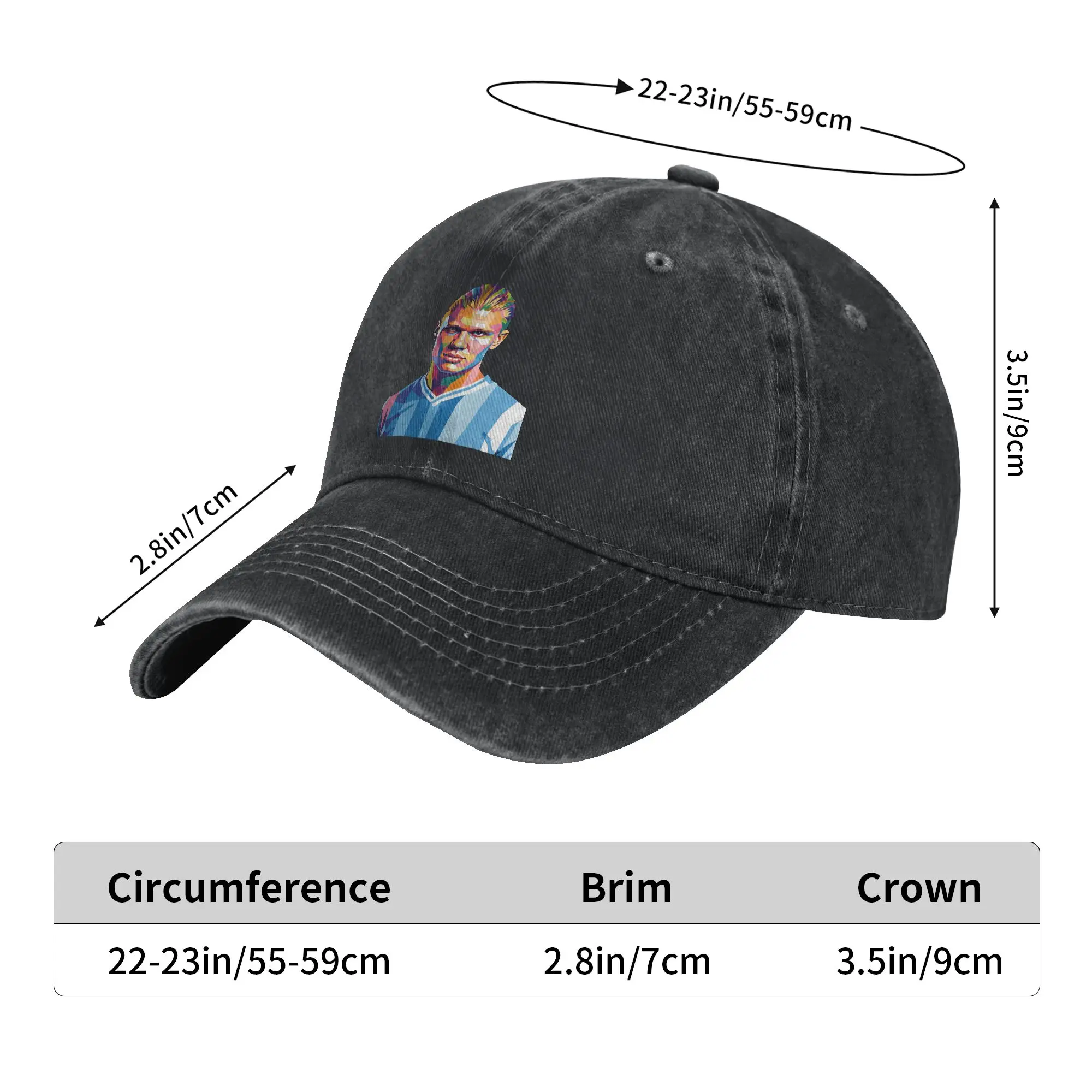 Erling Haaland Wpap Pop Art Casual Baseball Cap Summer  Trucker Hat Breathable Running Hippie Snapback Cap Unisex-Teens Caps