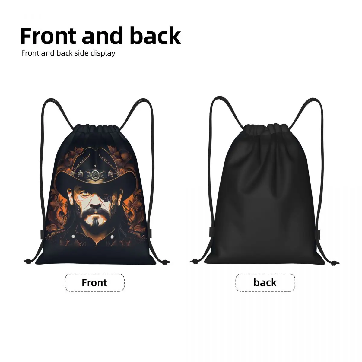 Lemmys Heavy Metal Kordel zug Rucksack Sport Sporttasche für Frauen Männer Pop Rock Shopping Sackpack